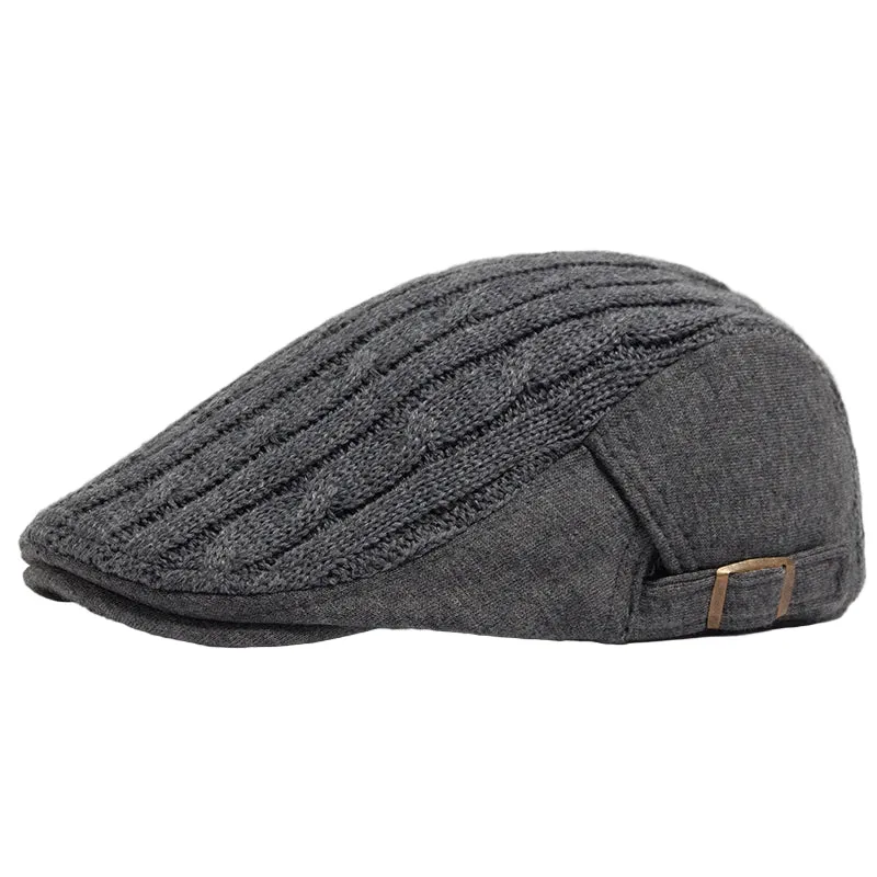 Glamorgan Winter Knitted Flat Cap made by Ghelter