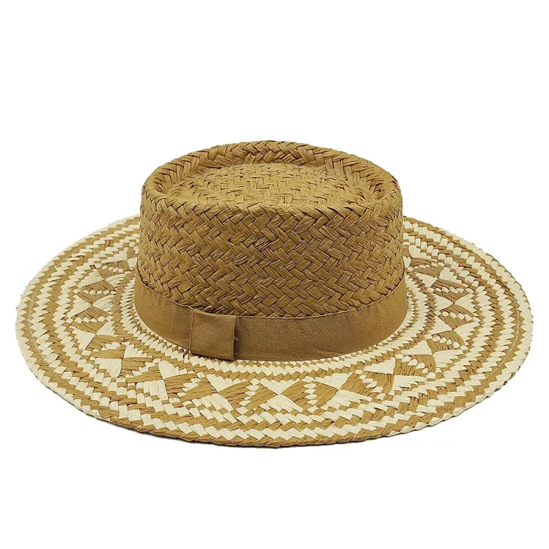 Cauca Summer Straw Wide Brim Porkpie Hat made by Ghelter