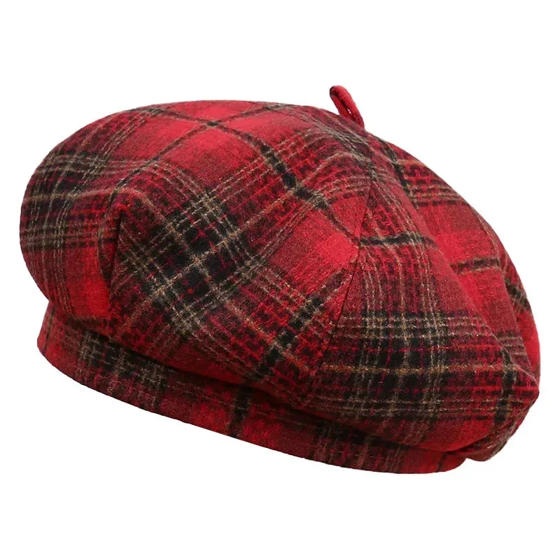 Perpignan Tartan Wool Blend Beret sold by Ghelter