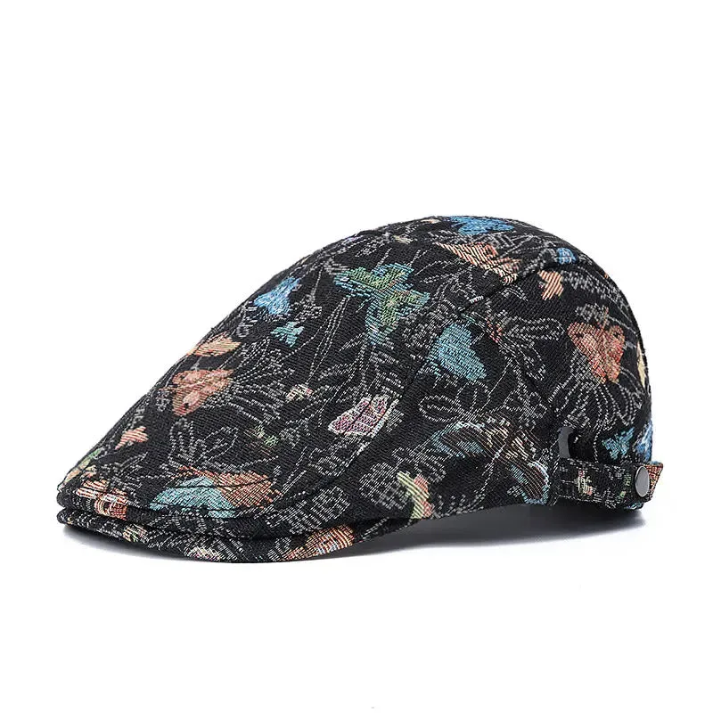 Butterflies Cotton Flat Cap made by Ghelter