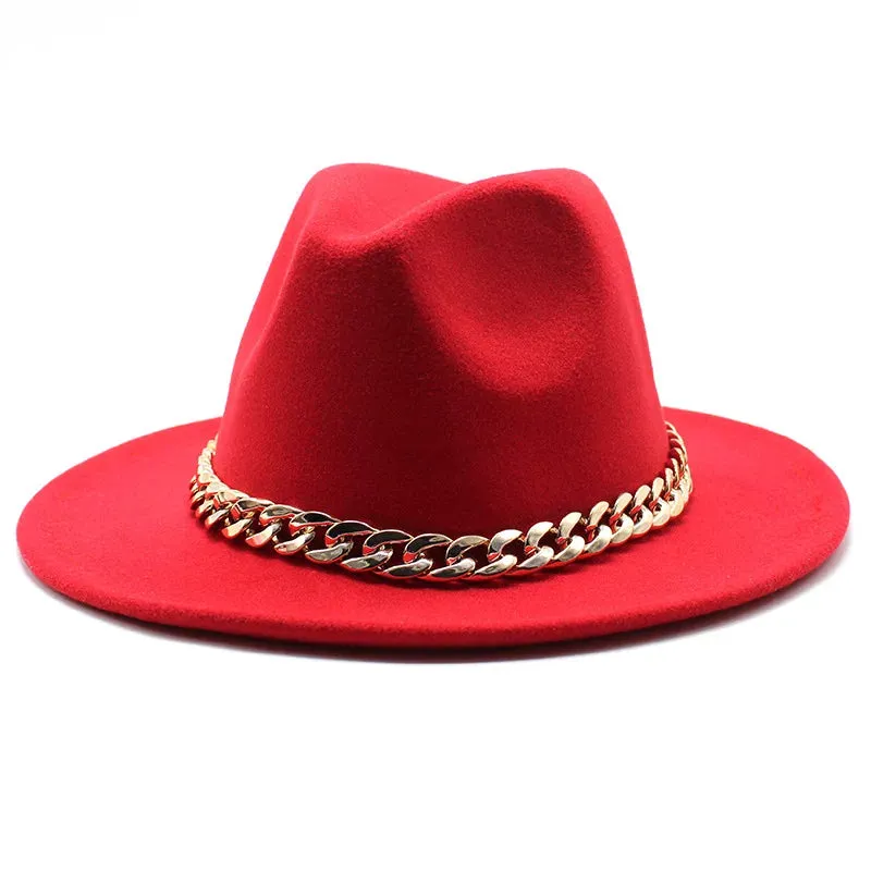 Milano Golden Chain Cotton Fedora Hat made by Ghelter