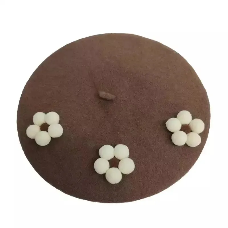 Amélie Roses Wool Beret made by Ghelter