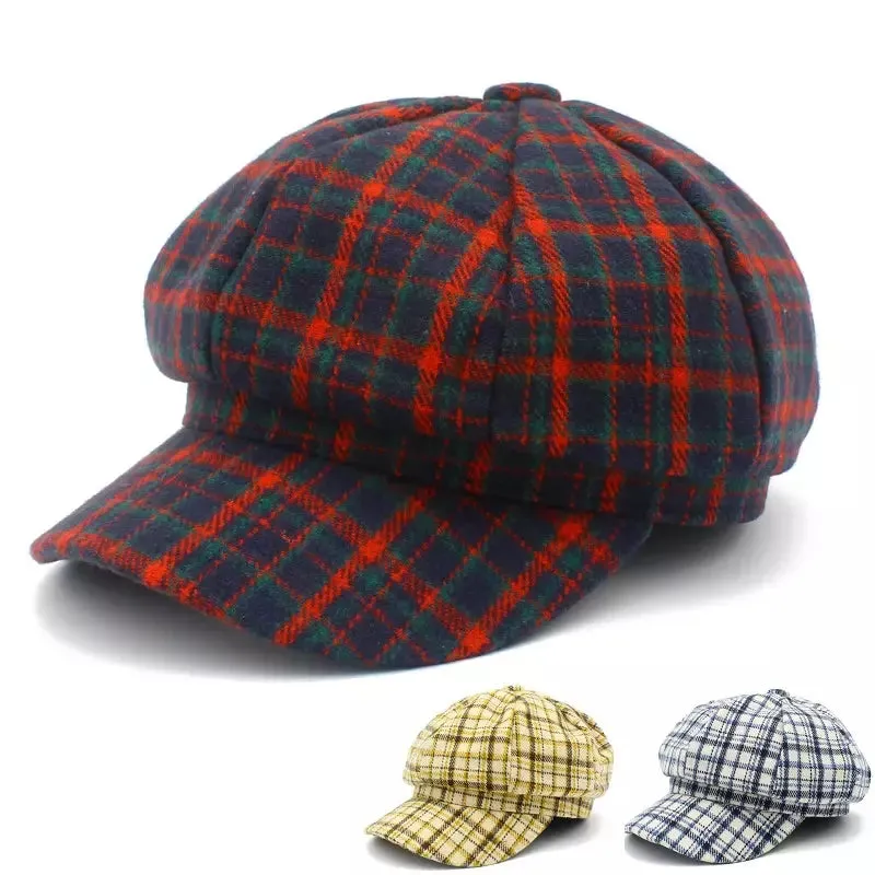 Quincey Tartan Wool Newsboy Cap made by Ghelter