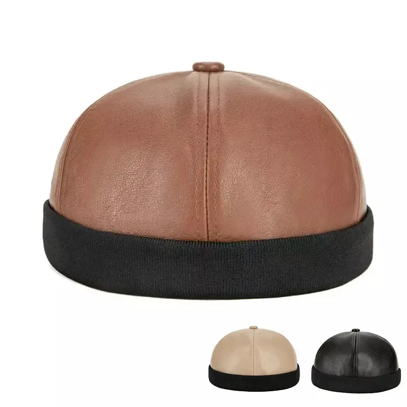 Bottineau Leather Docker Cap made by Ghelter