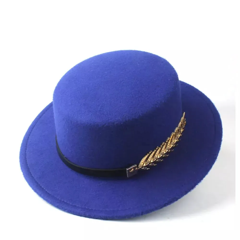 Golden Feather Classic Boater Hat sold by Ghelter product image thumbnail 2