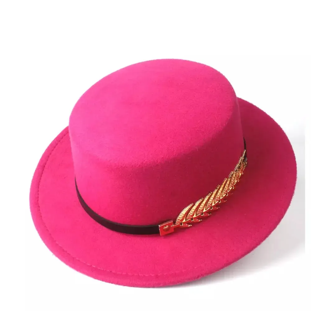 Golden Feather Classic Boater Hat sold by Ghelter product image thumbnail 5