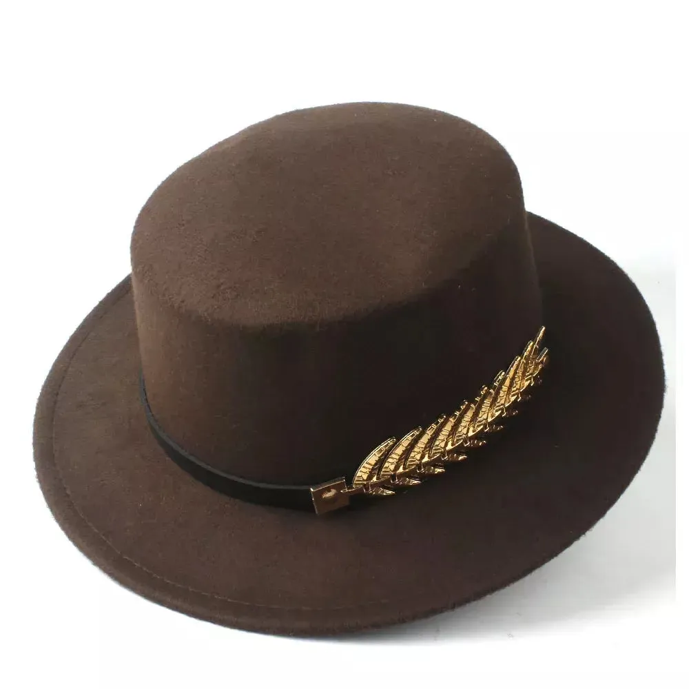 Golden Feather Classic Boater Hat sold by Ghelter product image thumbnail 4