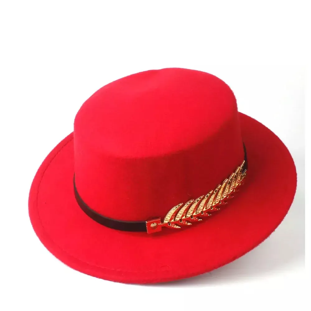 Golden Feather Classic Boater Hat sold by Ghelter product image thumbnail 3