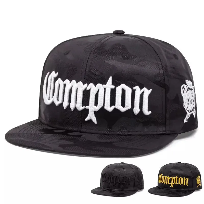 Compton Black Camouflage Snapback Cap made by Ghelter