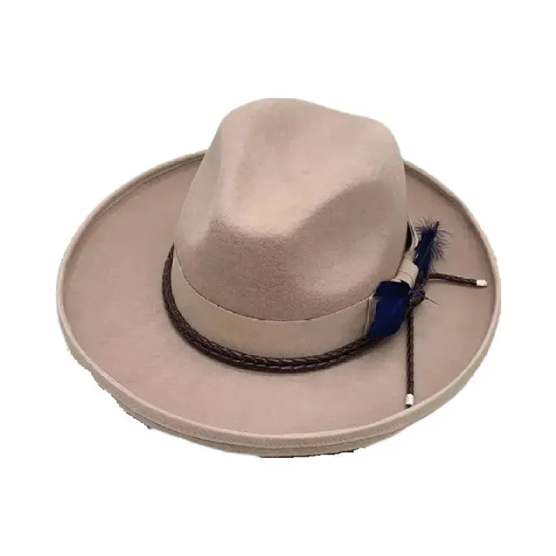 Steinbeck Feather Wool Fedora Hat made by Ghelter