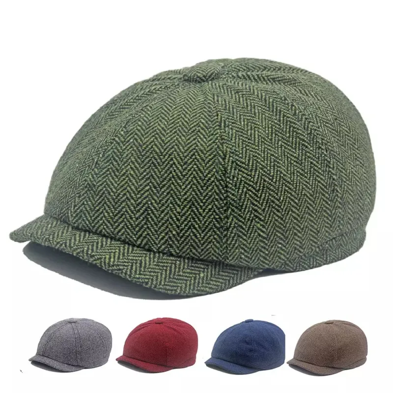 Leacock Herringbone Newsboy Cap made by Ghelter
