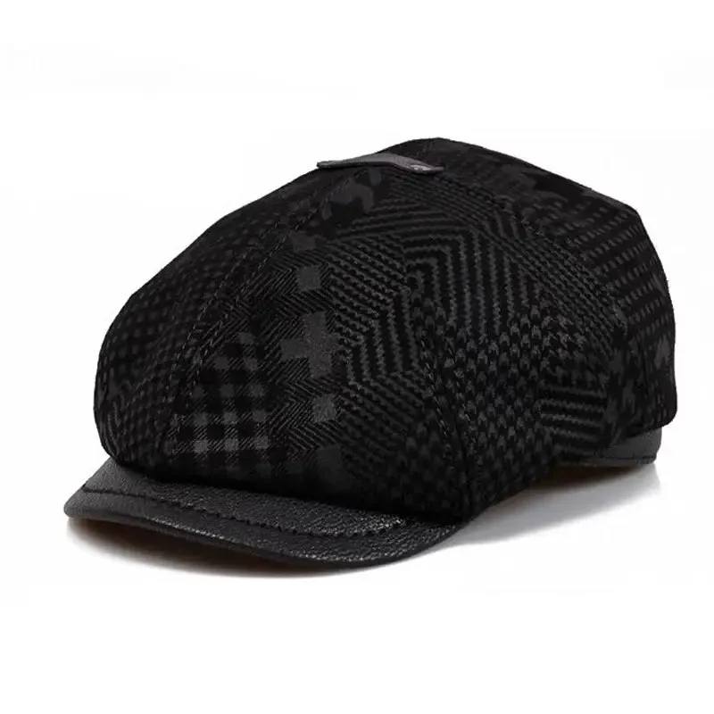 Montclair Genuine Leather Newsboy Cap made by Ghelter