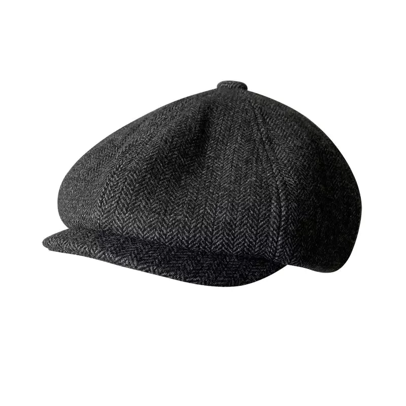 Godard Wool Herringbone Newsboy Cap made by Ghelter
