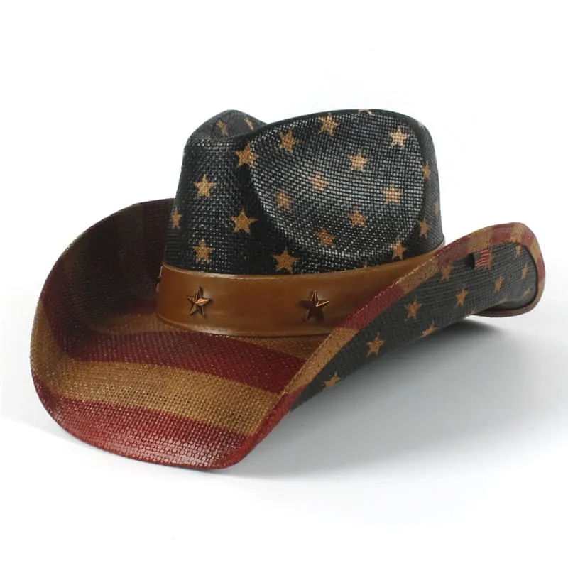 US Flag Cowboy Hat made by Ghelter