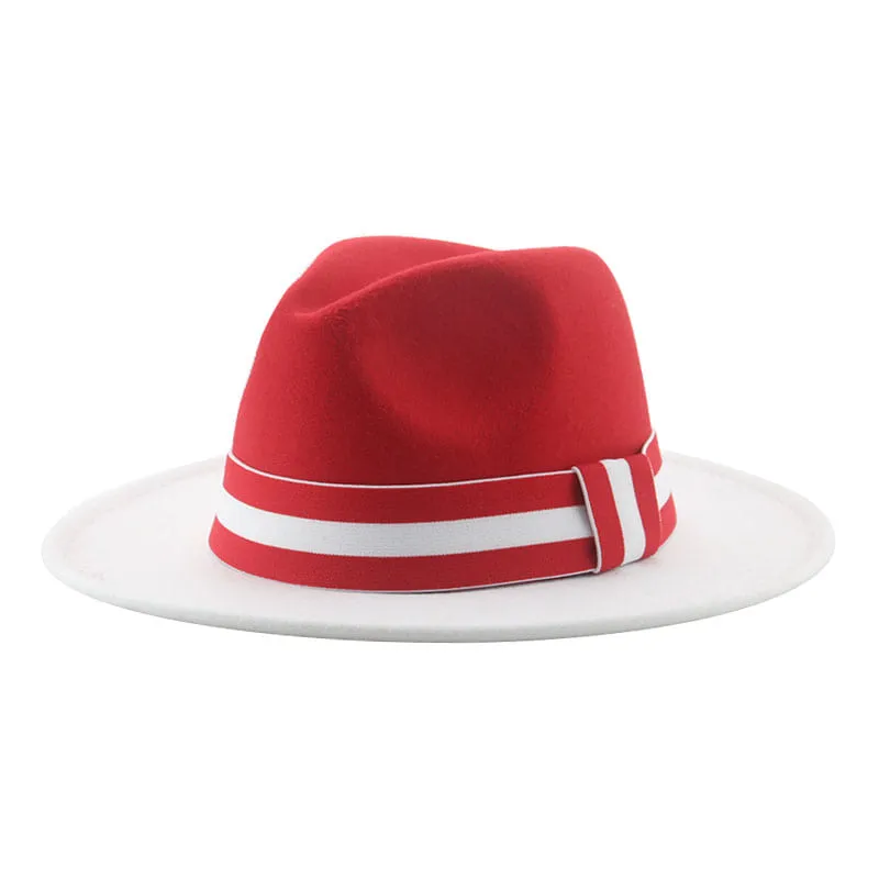Watford Bicolor Band Fedora Hat made by Ghelter
