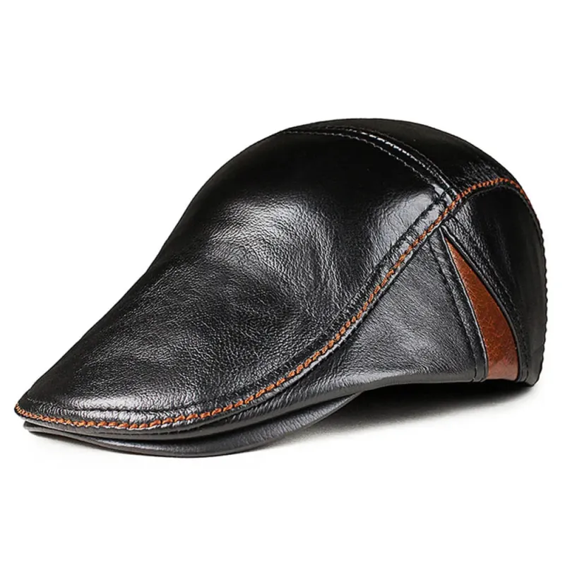 Napoli Genuine Leather Flat Cap made by Ghelter