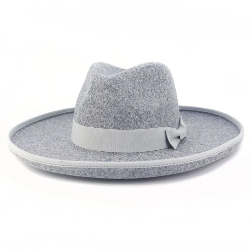 Bauh Wide Brimmed Wool Fedora Hat made by Ghelter