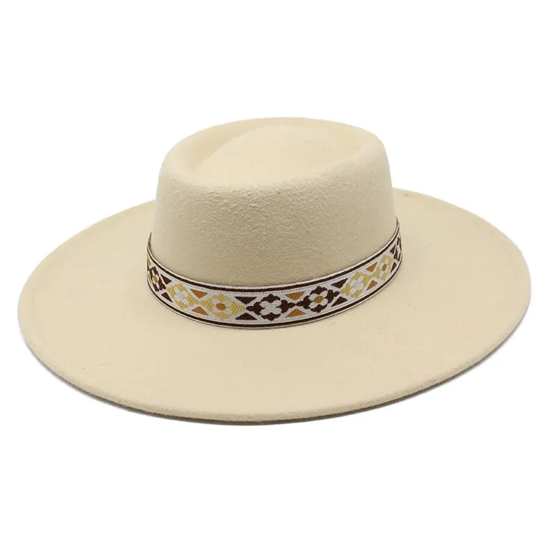 Zurich Wide Brimmed Porkpie Hat made by Ghelter