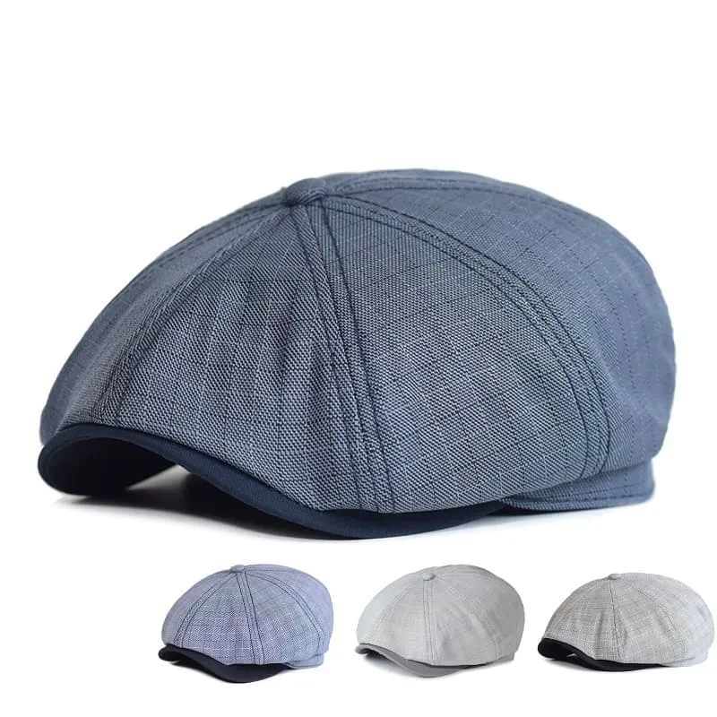 Brampton Plaid Cotton Newsboy Cap made by Ghelter