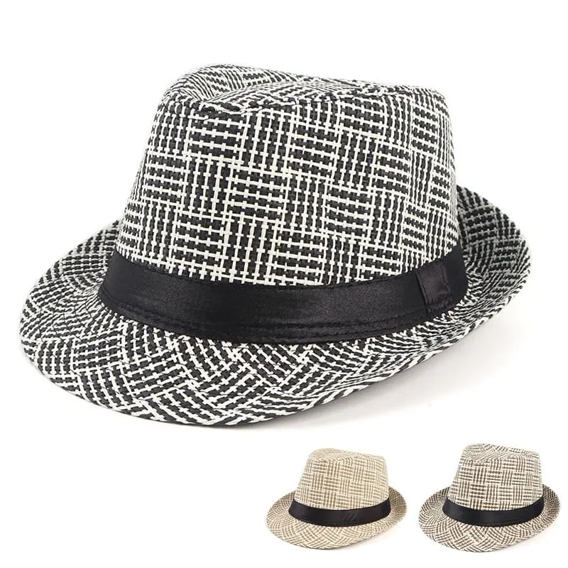 GLTR Striped Plaid Trilby Hat made by Ghelter