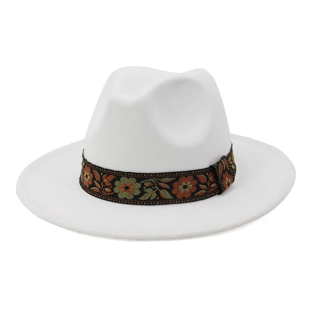 Floral Ribbon Fedora Hat sold by Ghelter product image thumbnail 4