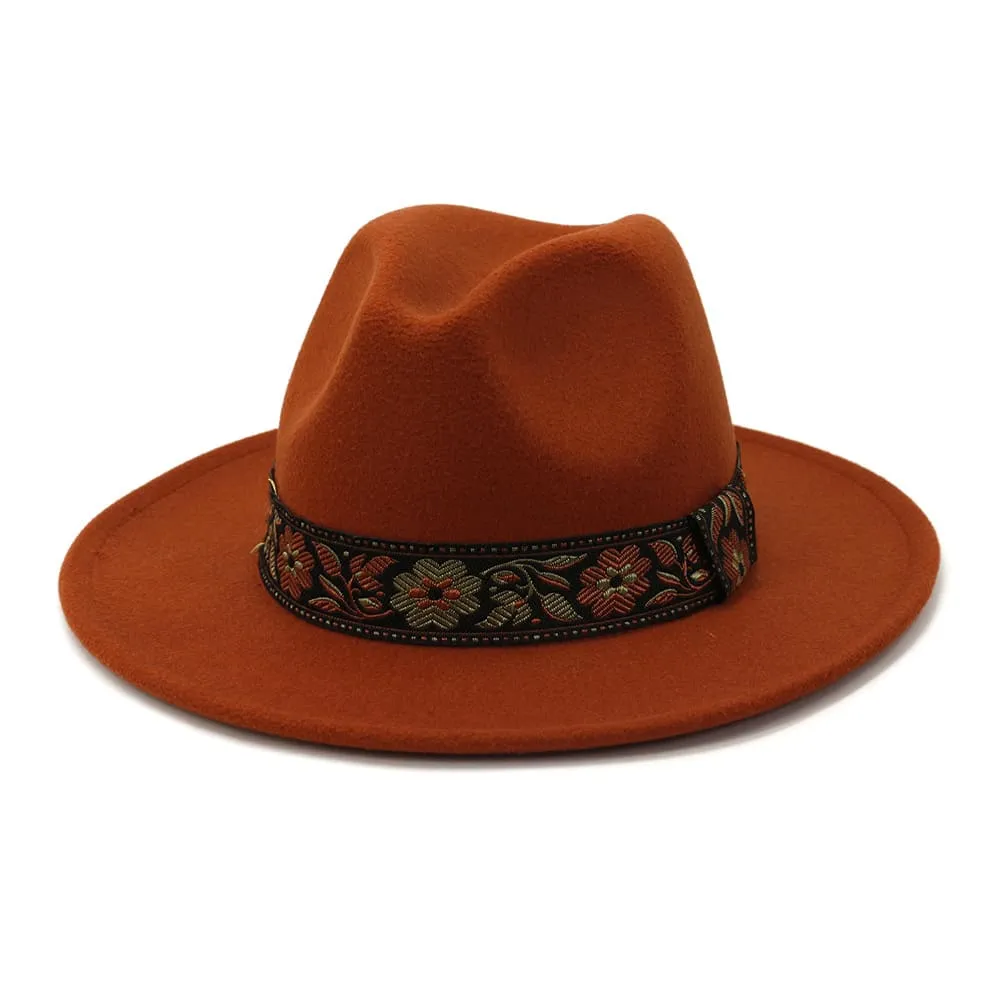 Floral Ribbon Fedora Hat sold by Ghelter product image thumbnail 3