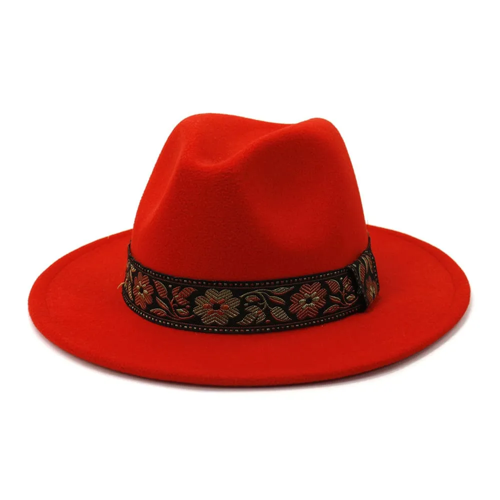 Floral Ribbon Fedora Hat sold by Ghelter product image thumbnail 5