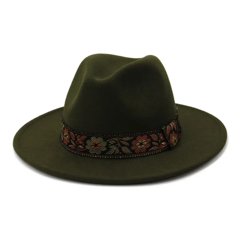 Floral Ribbon Fedora Hat made by Ghelter