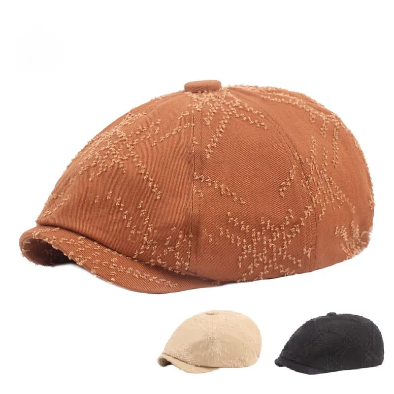 Kiryat Embroidered Newsboy Cap made by Ghelter