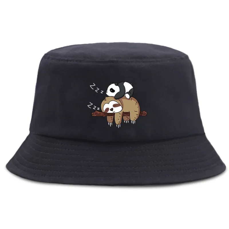 Lazy Panda & Sloth Bucket Hat made by Ghelter