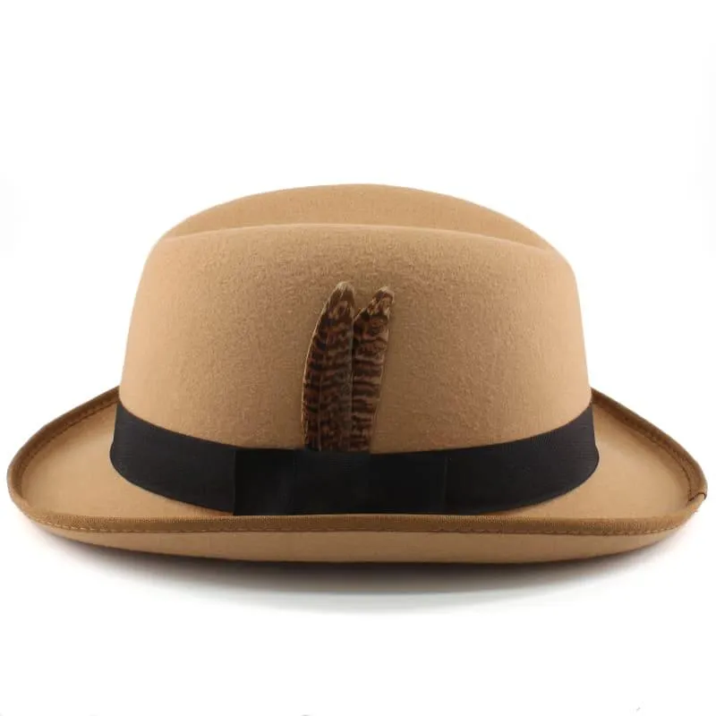 Dryden Feather Wool Homburg Hat sold by Ghelter product image thumbnail 3