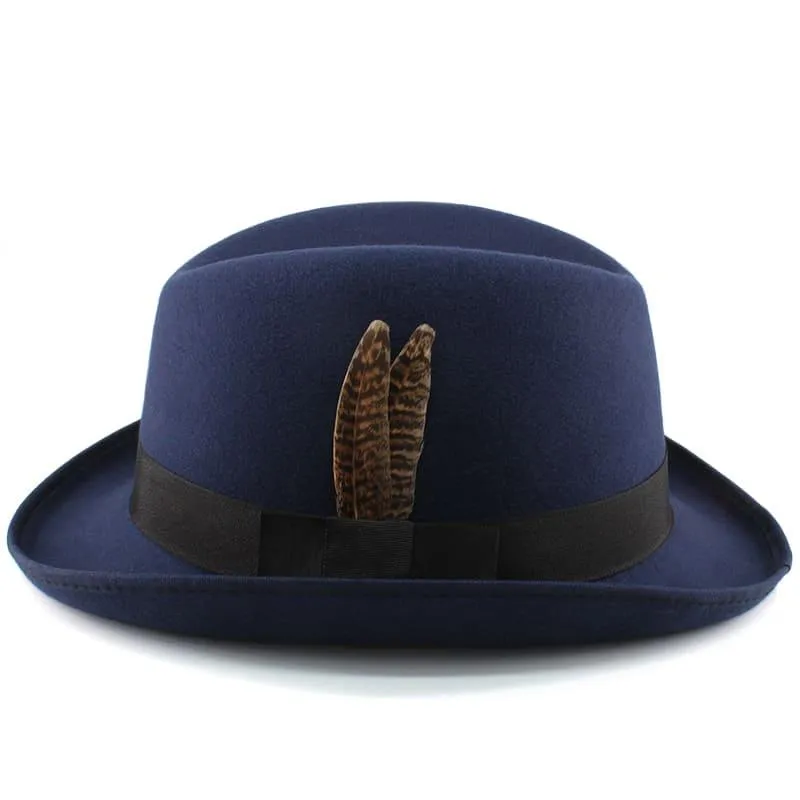 Dryden Feather Wool Homburg Hat sold by Ghelter product image thumbnail 5