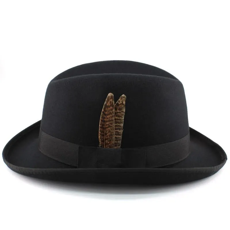 Dryden Feather Wool Homburg Hat sold by Ghelter product image thumbnail 2