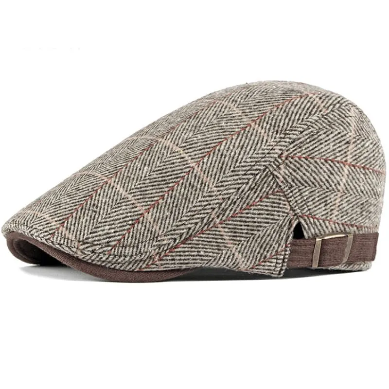 Viviani Plaid Flat Cap made by Ghelter