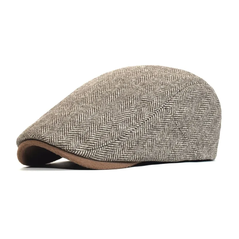 Lamarck Herringbone Flat Cap made by Ghelter