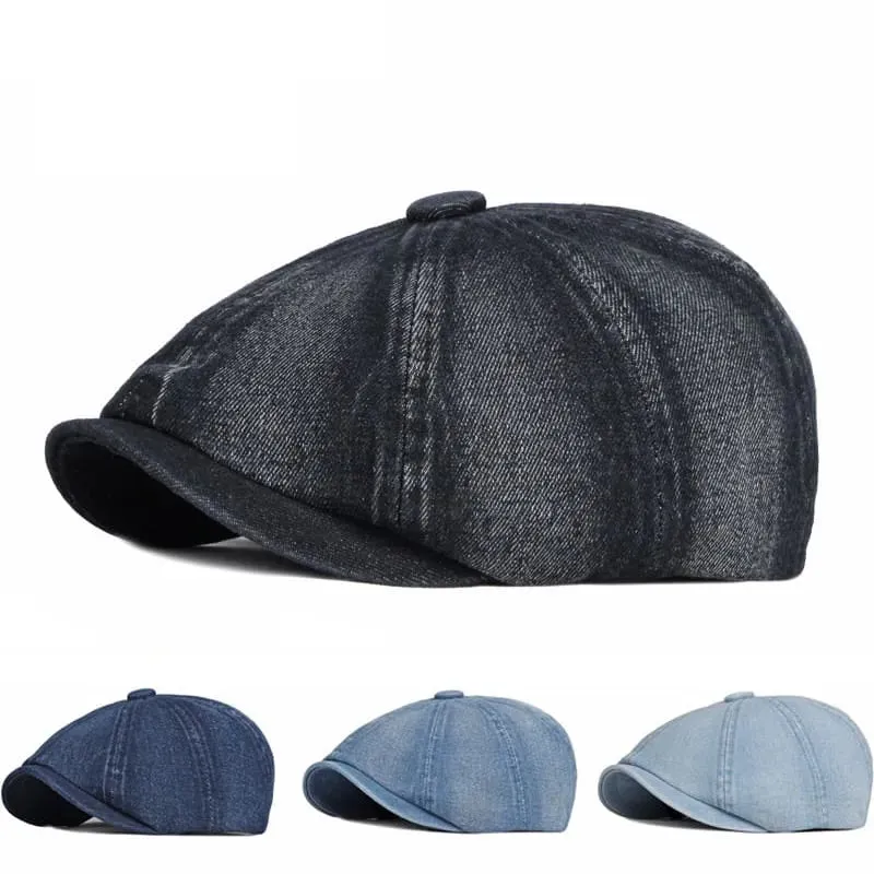 P&L Denim Newsboy Cap made by Ghelter
