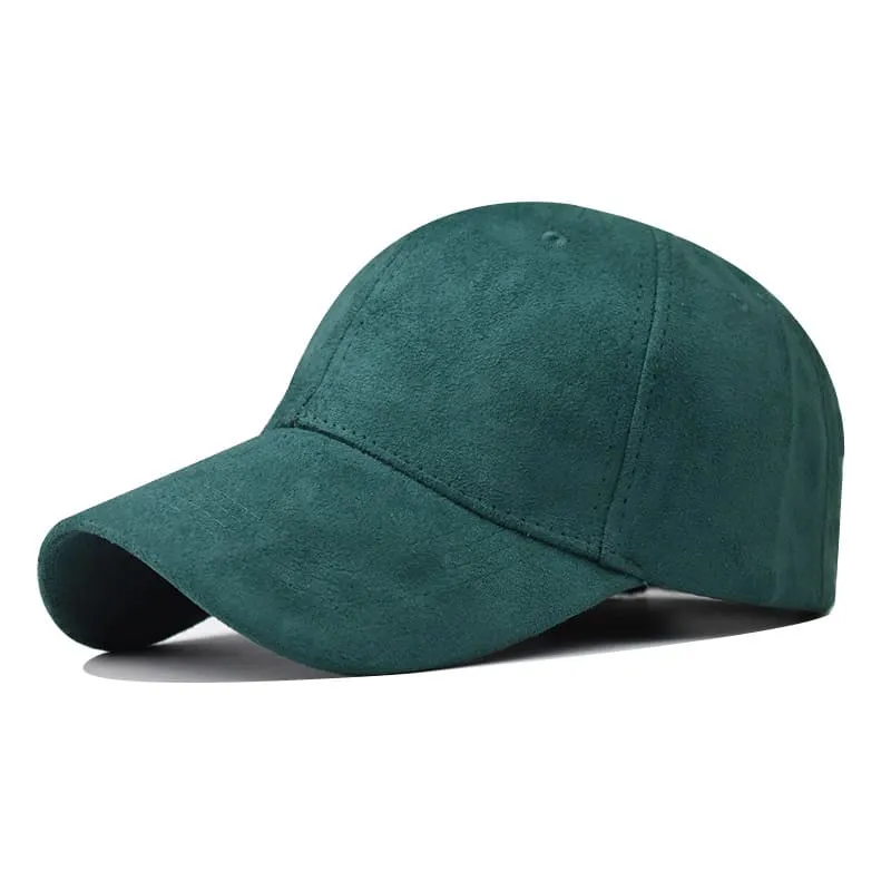 Kansas Suede Curved Baseball Cap made by Ghelter