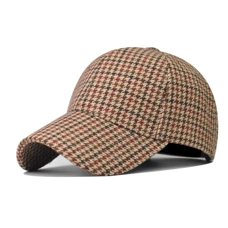 Lincoln Houndstooth Baseball Cap made by Ghelter