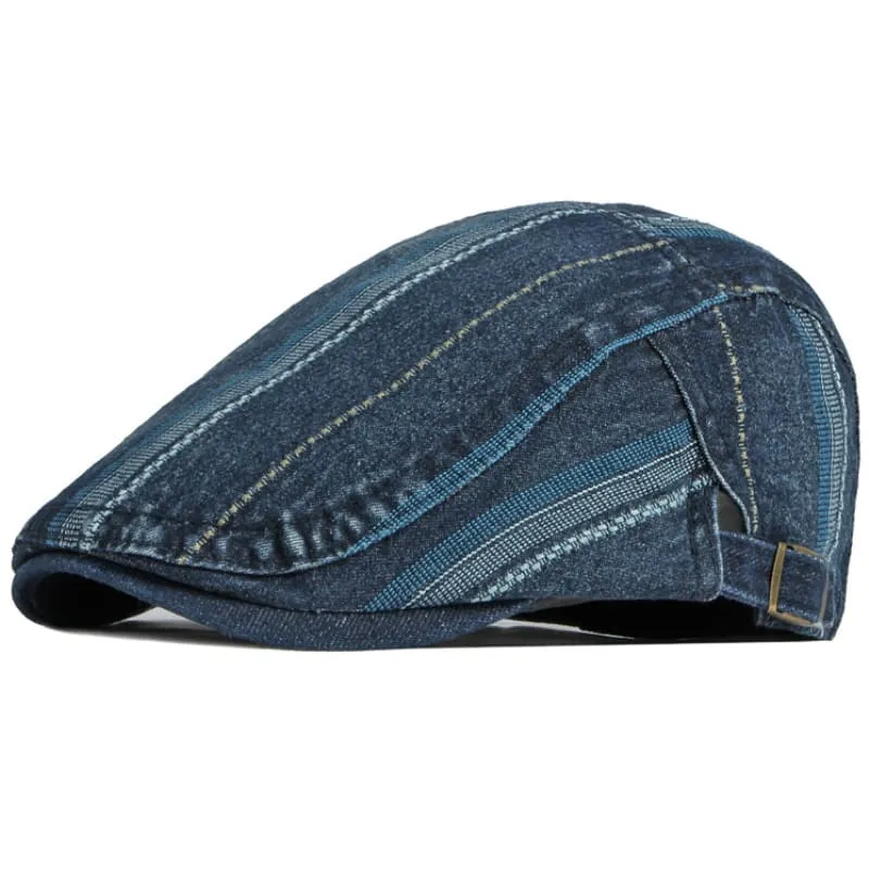 Shandley Painter Denim Flat Cap made by Ghelter