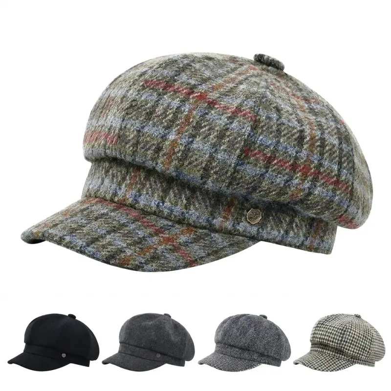 Bangor Women Wool 8-Panels Newsboy Cap made by Ghelter