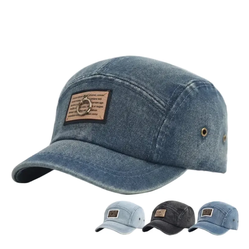 Ontario Denim Short Brim 5-Panels Cap made by Ghelter