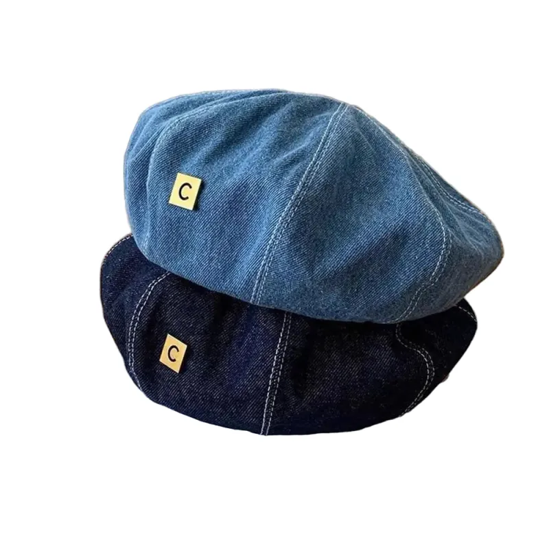 Calais Women Retro Denim Beret made by Ghelter