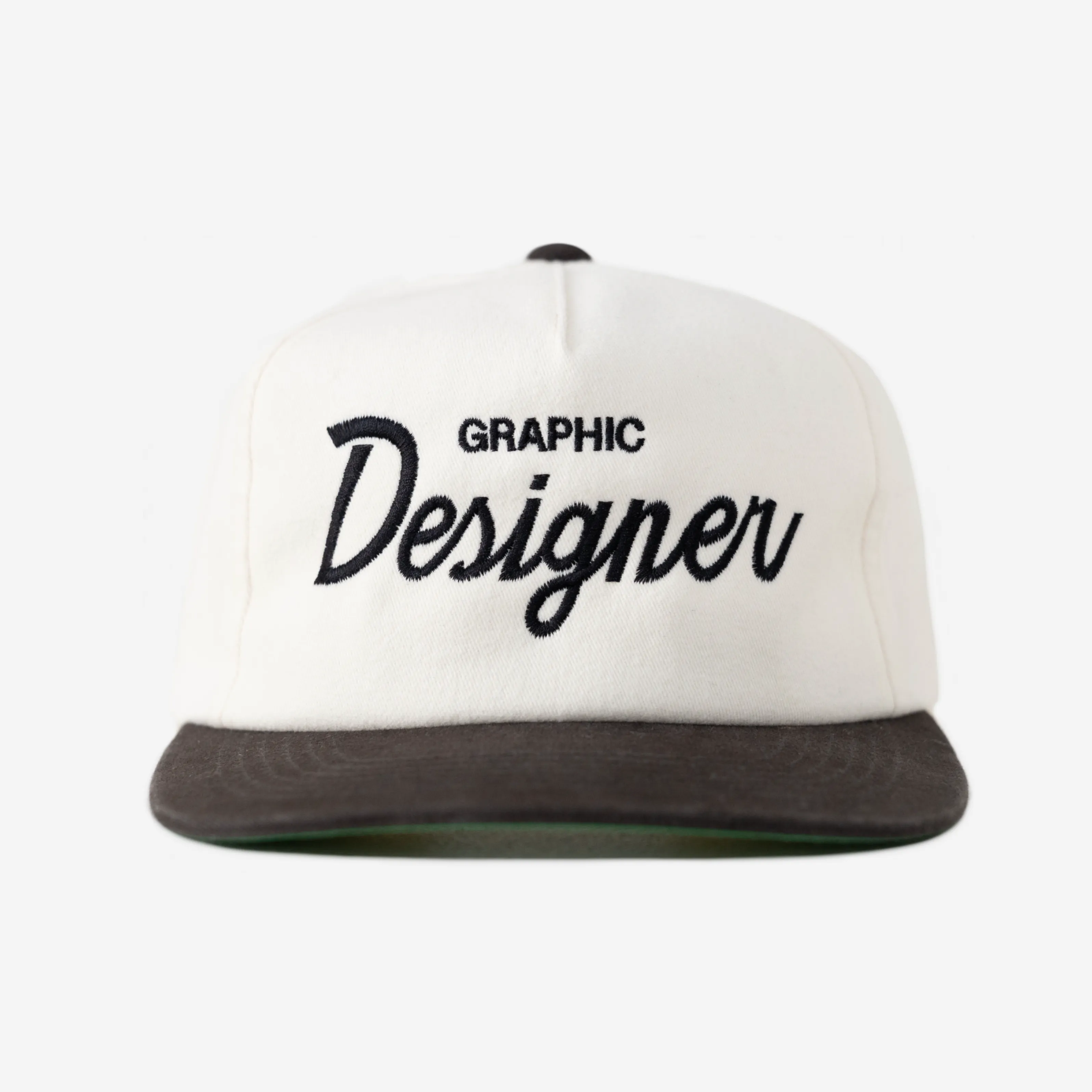GRAPHIC DESIGNER THRoWBACK HAT (IVoRY) sold by oMA Studios