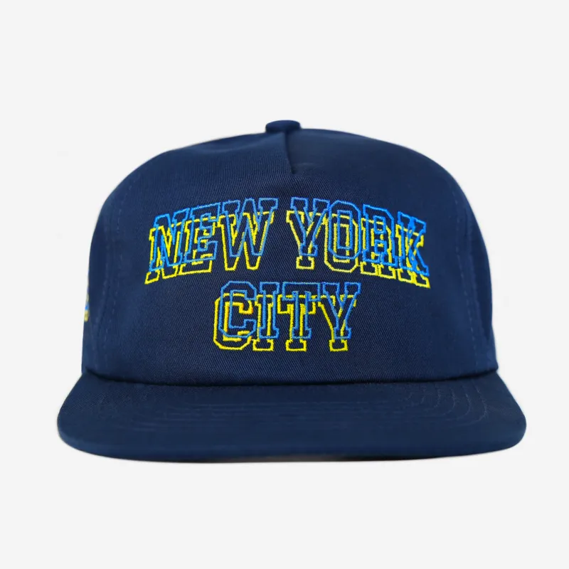 NEW YORK CITY 2D HAT (BLUE/YELLOW) made by oMA Studios