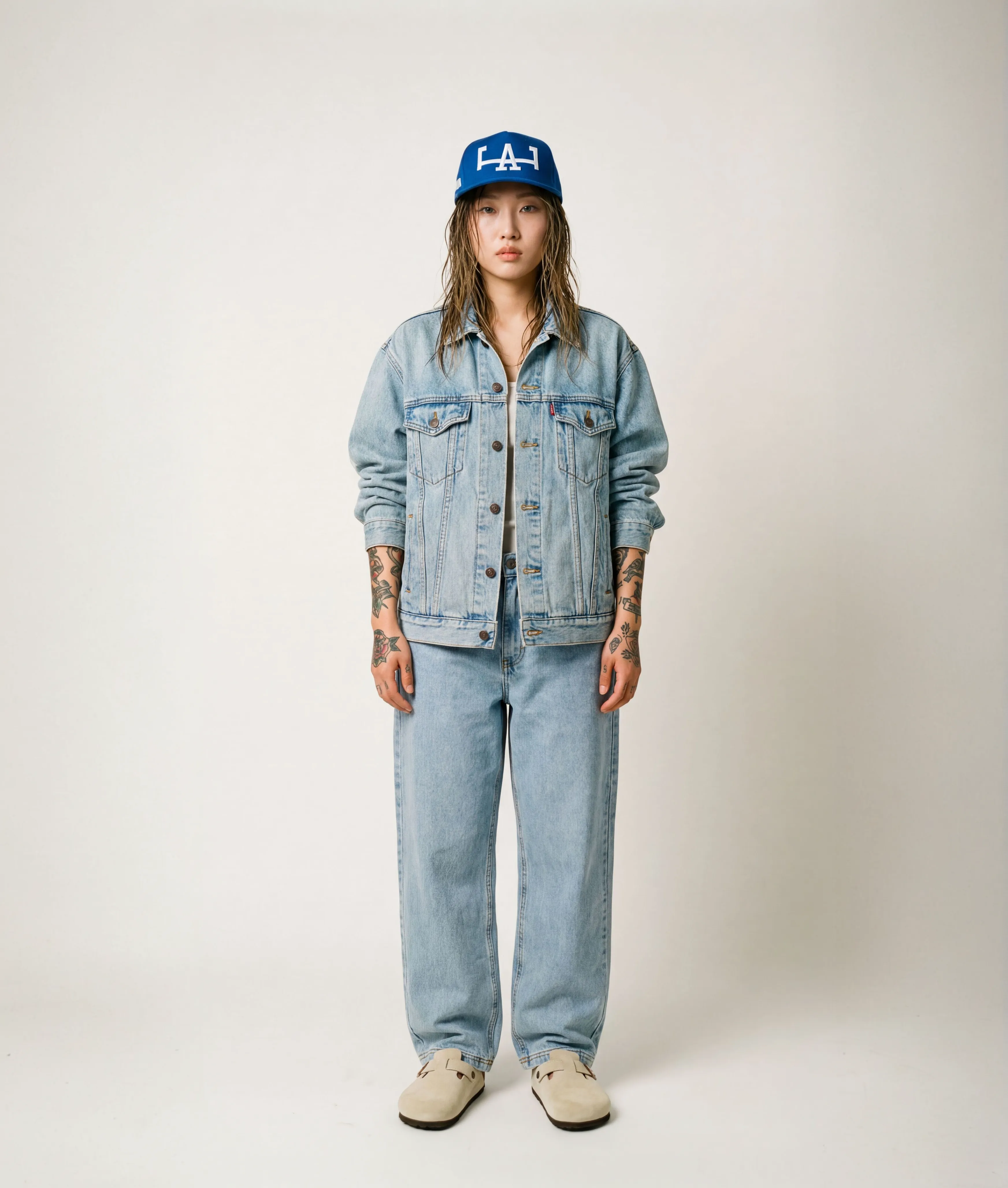 LoS ANGELES HAT (BLUE) sold by oMA Studios product image thumbnail 4