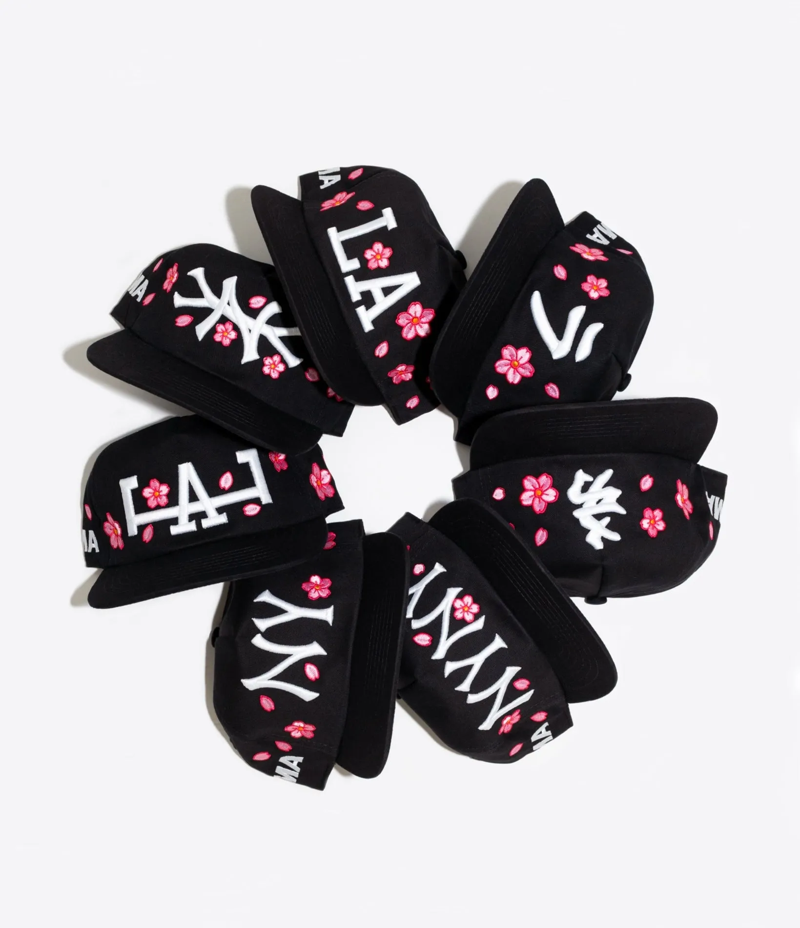 NY NY CHERRY BLOSSOM HAT (BLACK) sold by oMA Studios product image thumbnail 5