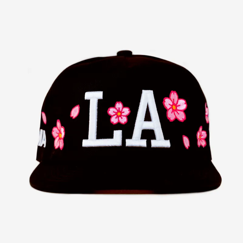 LA CHERRY BLOSSOM HAT (BLACK) made by oMA Studios