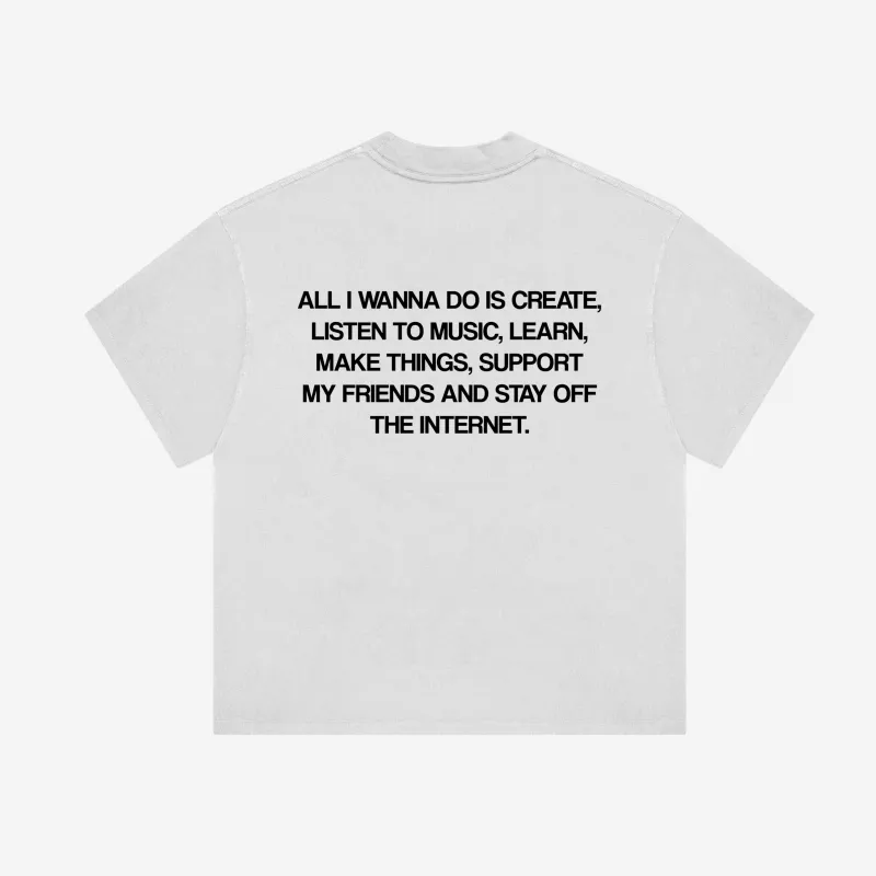 CREATE TEE (WHITE) made by oMA Studios