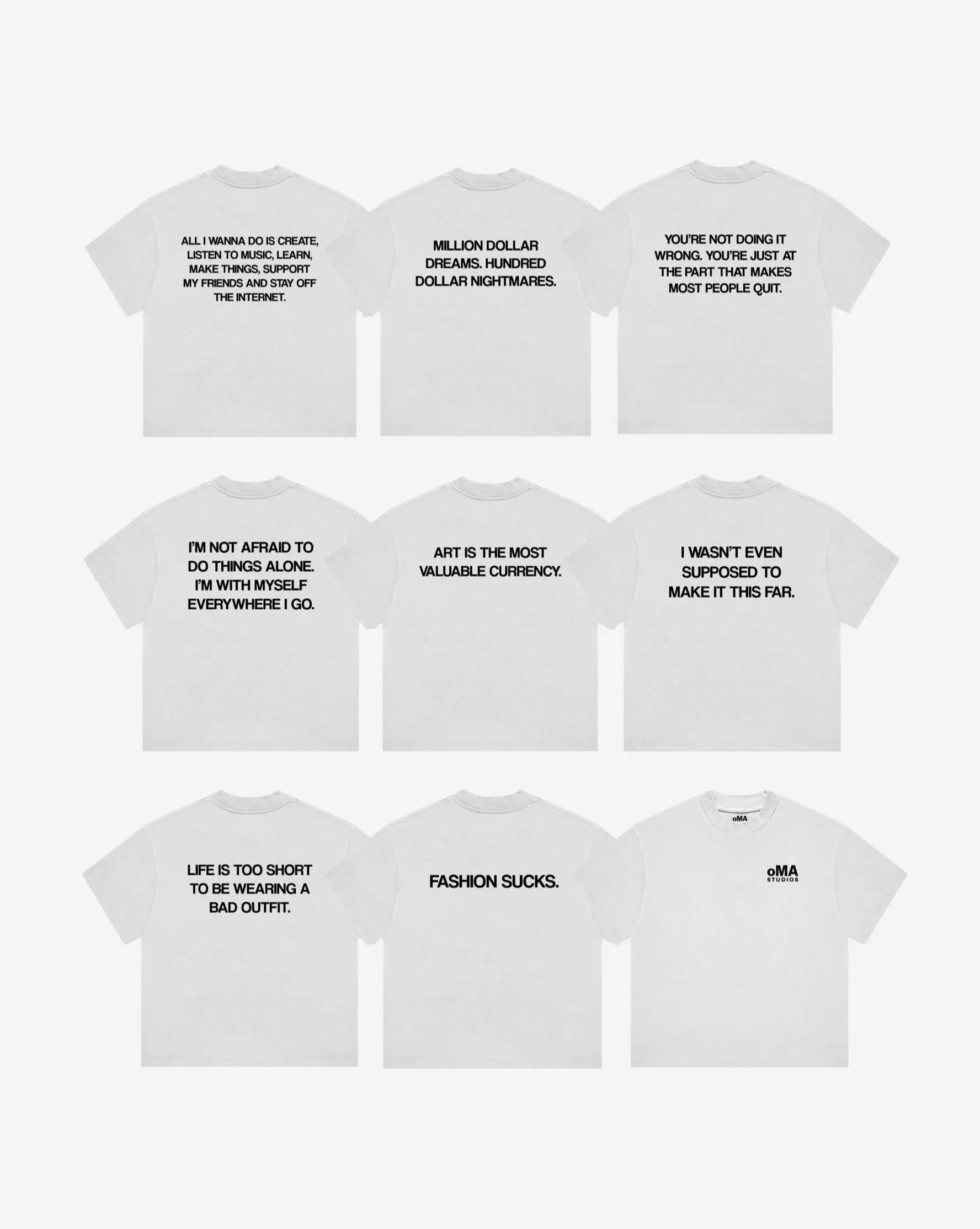 CREATE TEE (WHITE) sold by oMA Studios product image thumbnail 3