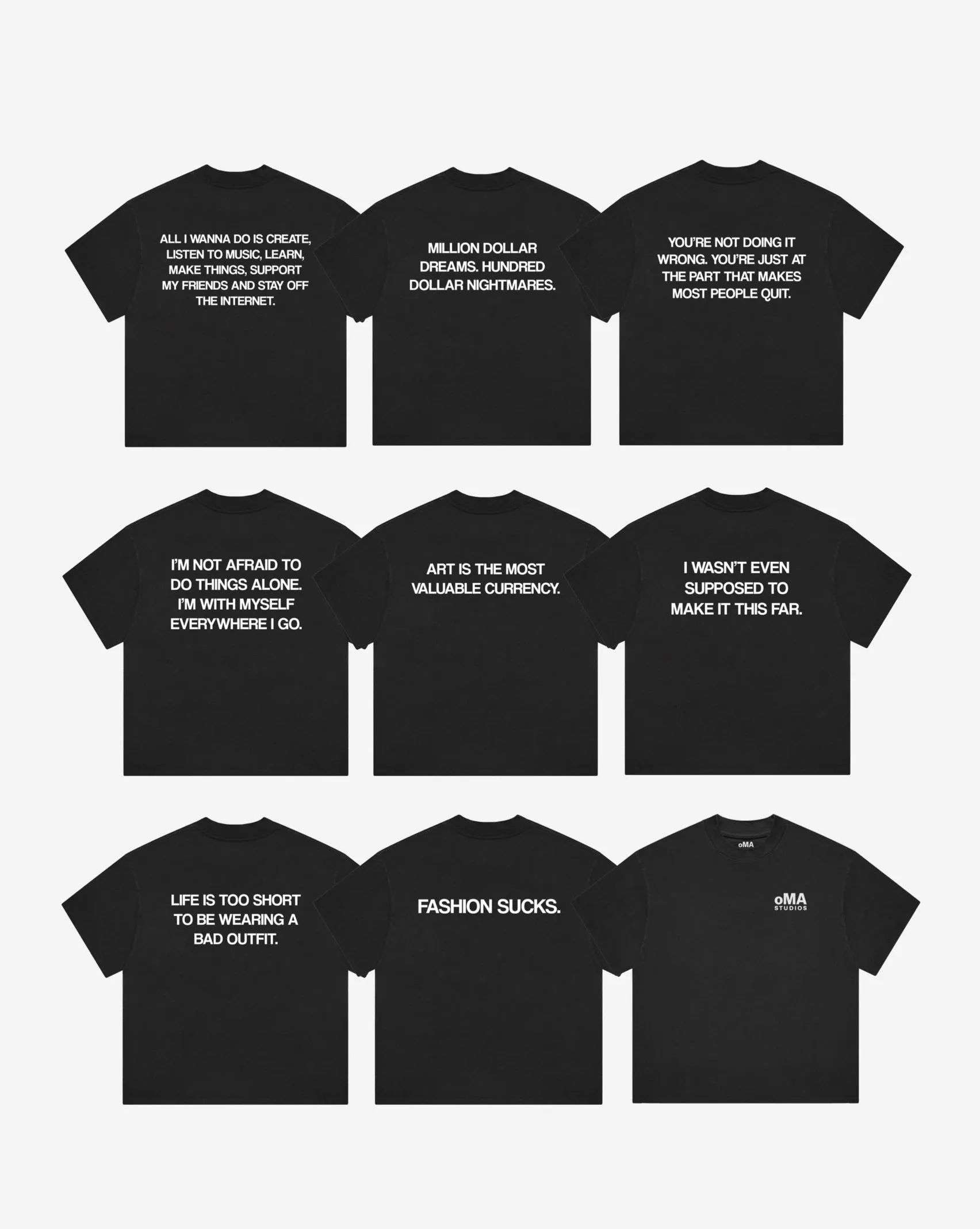 DON'T QUIT TEE (BLACK) sold by oMA Studios product image thumbnail 3